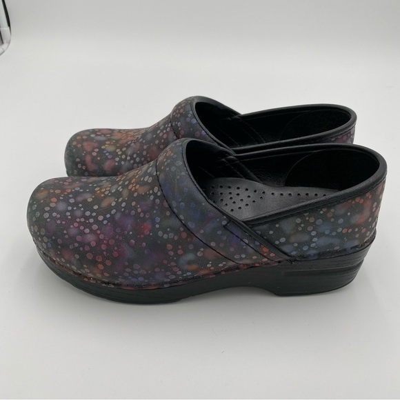 Dansko Leather Polka Dot Dewdrop Slip On Comfort Clogs Work Shoes Size 6.5-7 - Picture 5 of 9